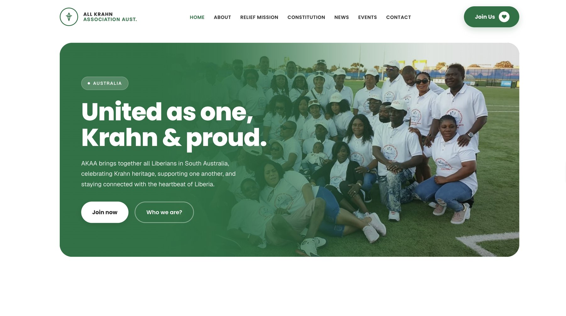 AKAA website on a laptop